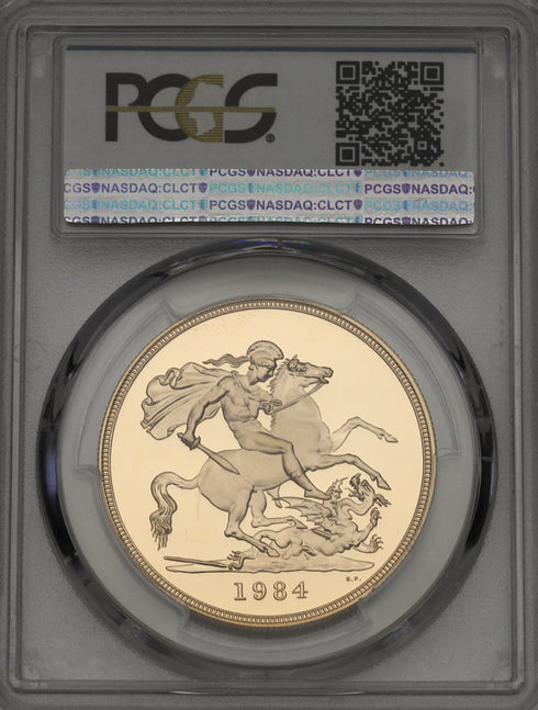 イギリス 1984年 エリザベス2世 5ポンド金貨 PR69DCAM:32670417